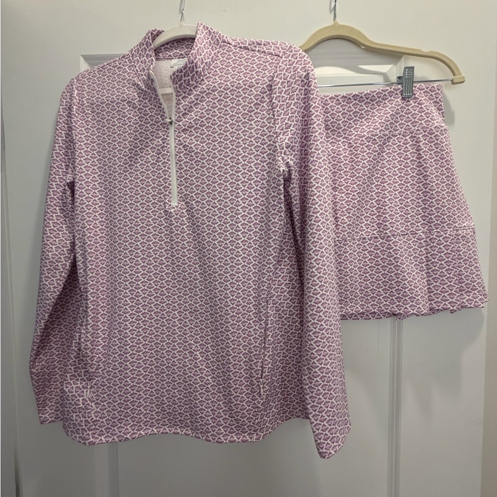 Sigrid Olsen Set skort and 1/2 zip top